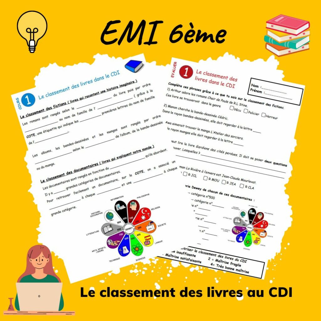 EMI 6ème séance 1 Le classement des livres au CDI Lirado